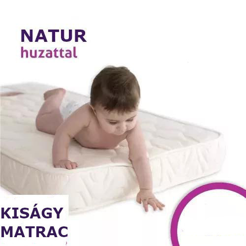 Sleepy-Kids 6cm magas hypoallergén kiságy matrac Natur huzattal 49x82,5cm