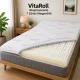 Vitaroll - Akupresszúrás 7 zóna+ 4cm HR EcO hab Kiegyenlítő Fedőmatrac Bamboo huzattal 130x180cm