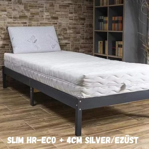 VitaRoll - Slim HR EcO Matrac + 4cm HR réteggel, Silver/Ezüst huzattal, 120x200cm