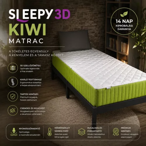 Sleepy 3D Kiwi Luxus Matrac Extra Vastag 25cm / puhább Egyéb méretek