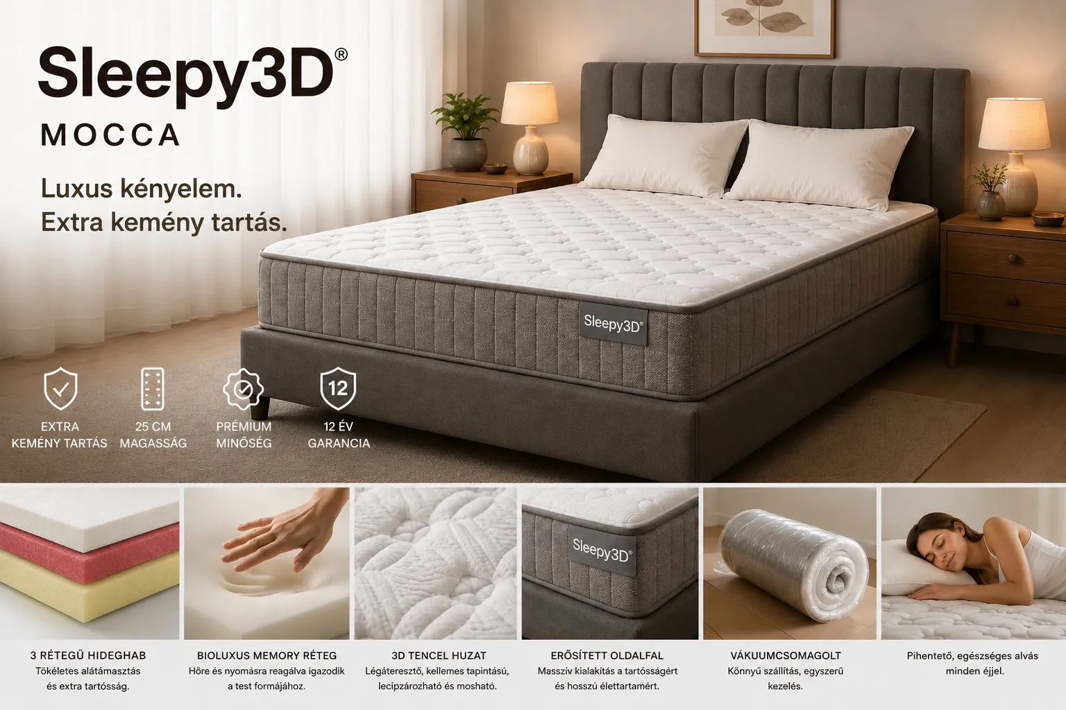 Sleepy 3D Mocca luxus matrac